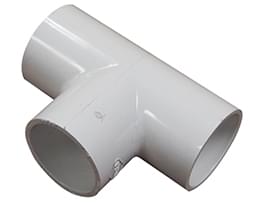 A white pipe with two pieces of it