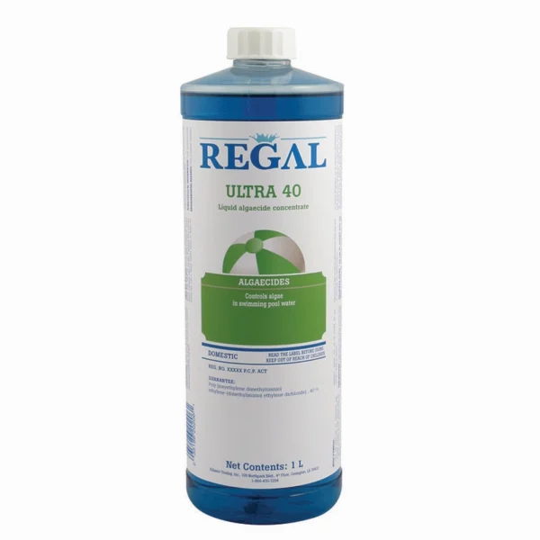 A bottle of regal ultra 4 0 cleaner