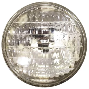 A close up of the front light bulb