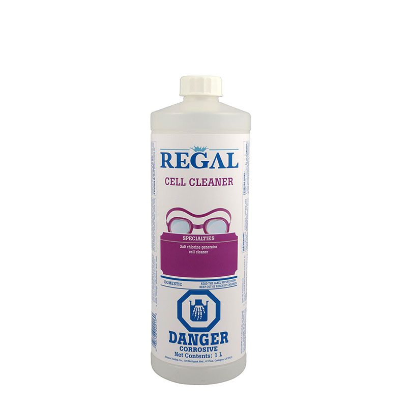 A bottle of regal glass cleaner