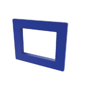 A blue picture frame with no background.