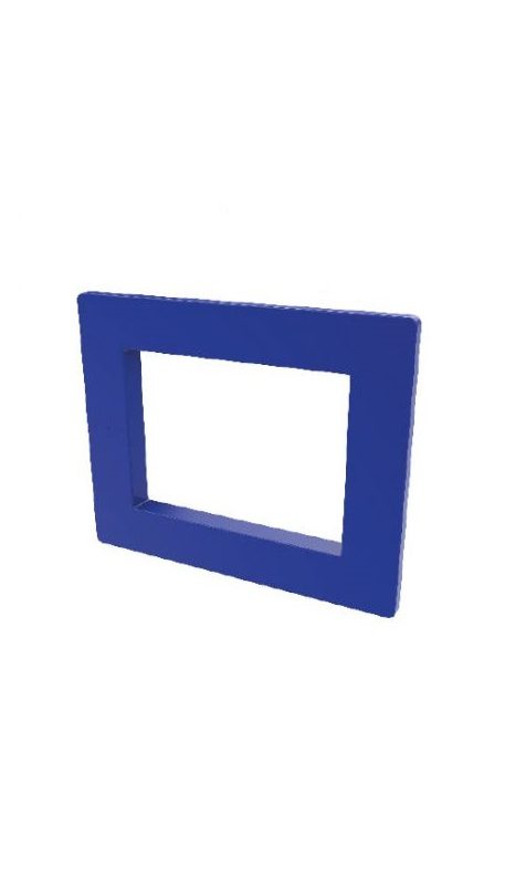 A blue picture frame with no background.