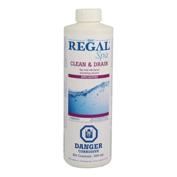 A bottle of regal clean and drain cleaner.