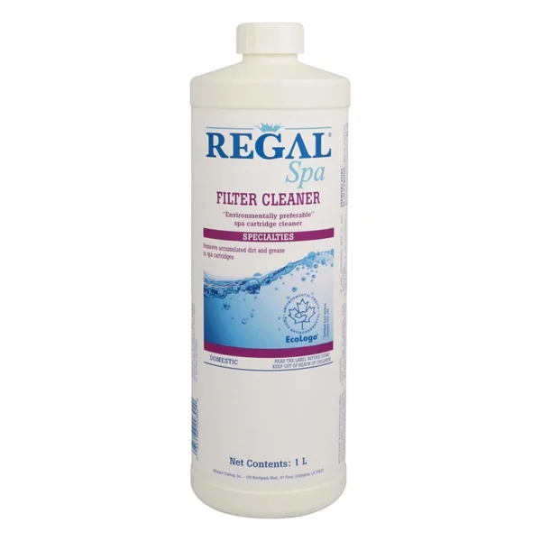 A bottle of regal filter cleaner